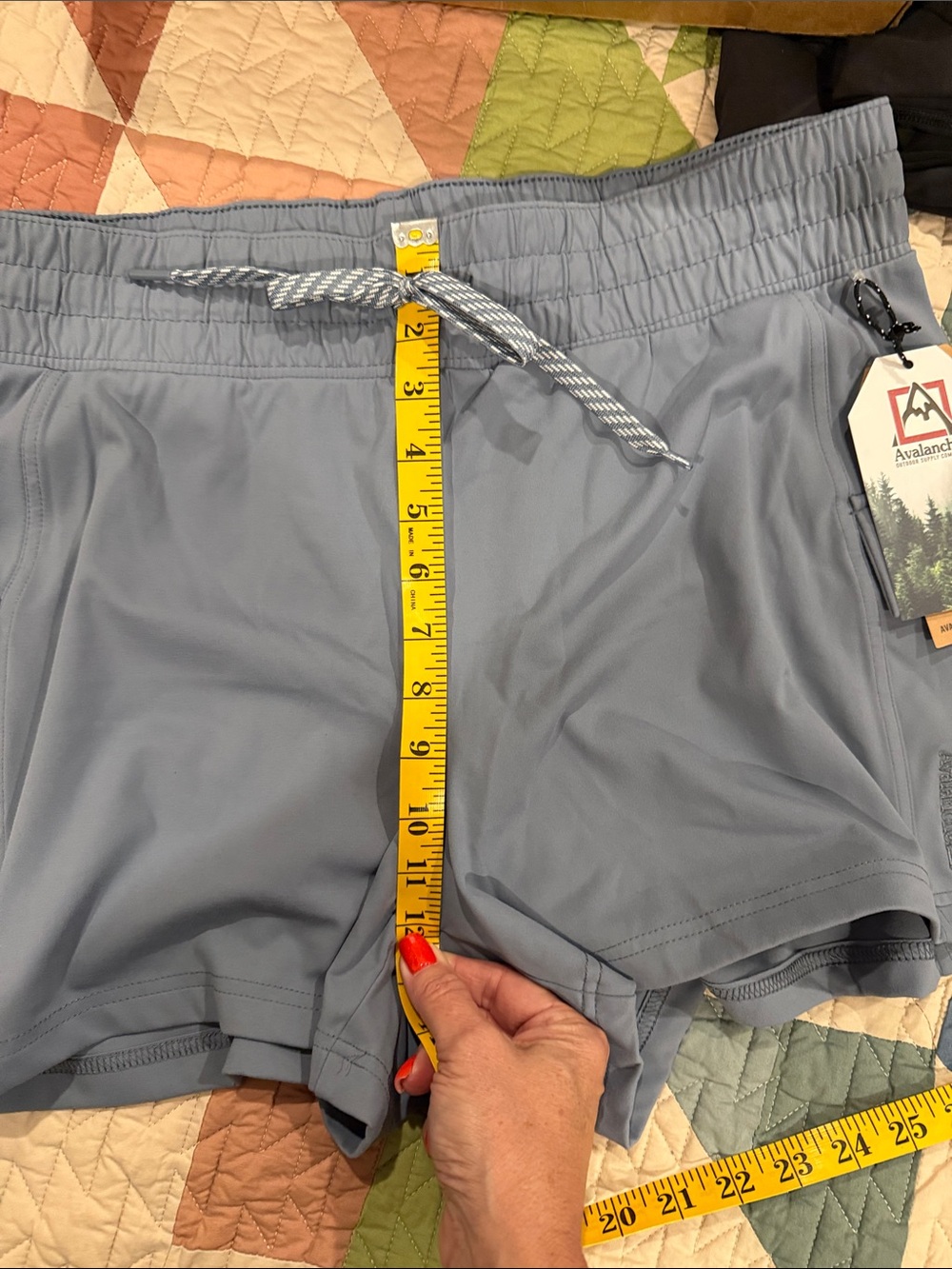 Blue Performance Drawstring Shorts - Picture 7 of 8